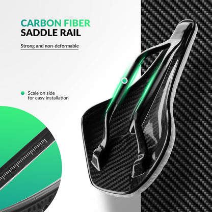 ROCKBROS 3D Printed Carbon Bike Saddle Ergonomic Ultralight Seat