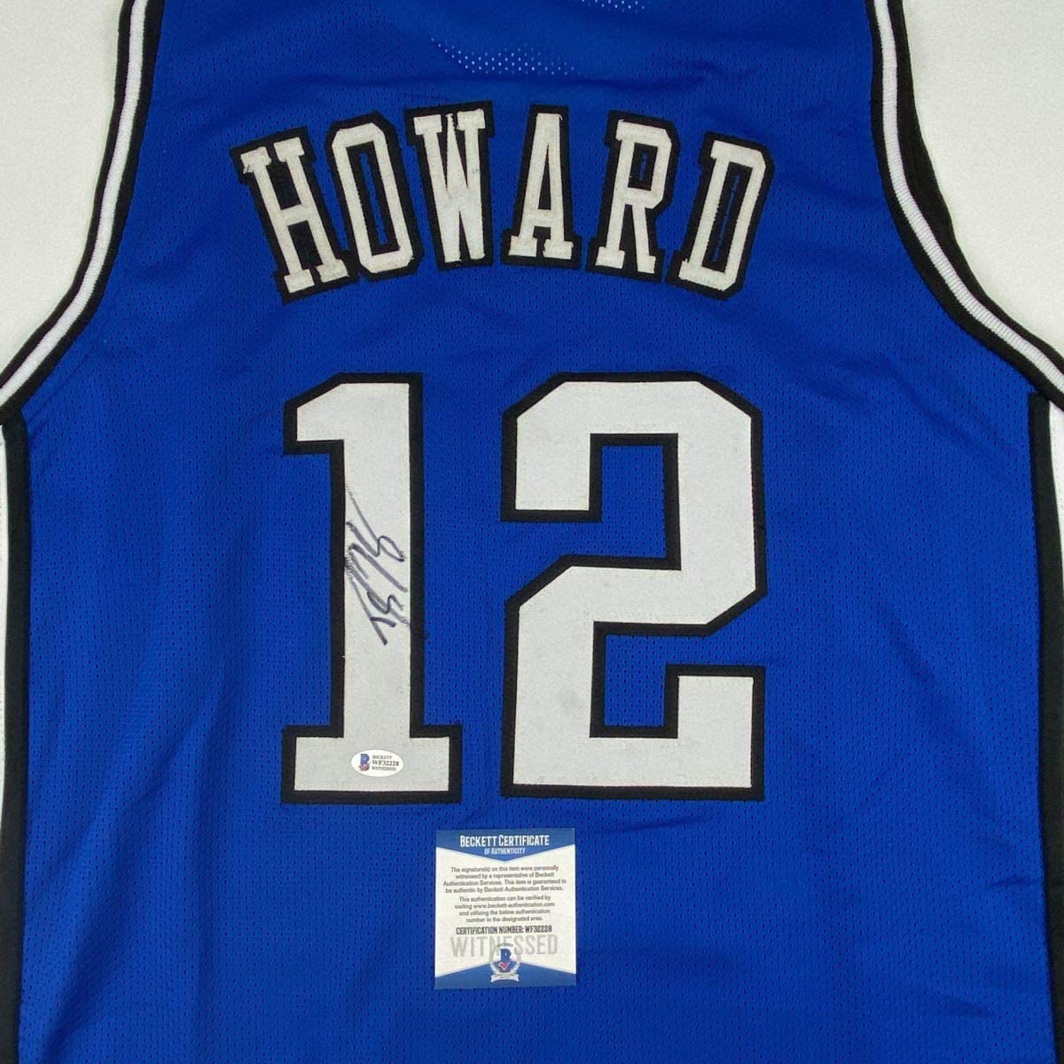 Autographed/Signed Dwight Howard Orlando Blue Basketball Jersey JSA COA