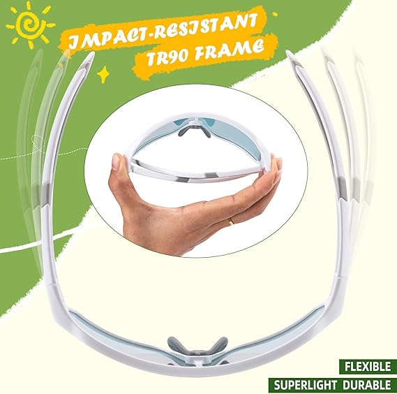 ROCKBROS Kids Photochromic Sports Sunglasses For Kids Ages 8 to 14