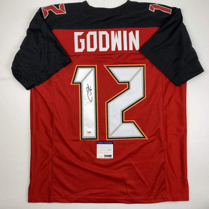 Autographed/Signed Chris Godwin Tampa Bay Red Football Jersey PSA/DNA COA