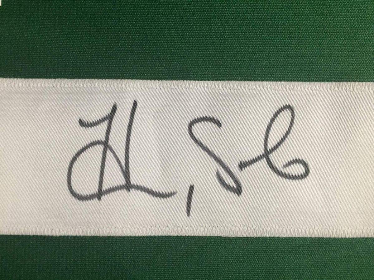 Framed Autographed/Signed Hope Solo 35x39 United States USA Green Soccer Jersey JSA COA