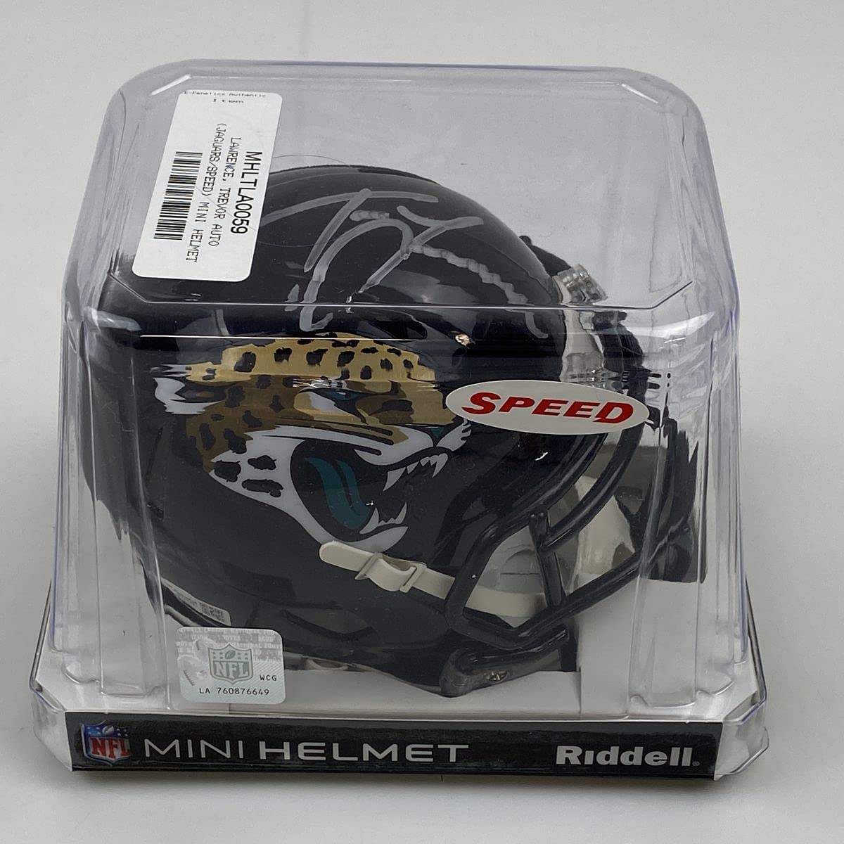 Autographed/Signed Trevor Lawrence Jacksonville Jaguars Jags Mini Football Helmet Fanatics COA