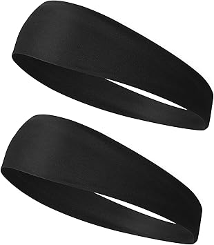 Headbands for Kids, 2PCs Cooling Sports Headband Kid Sweat Band for Football Soccer Baseball Karate Running, Elastic Sweatbands for Girls Boys