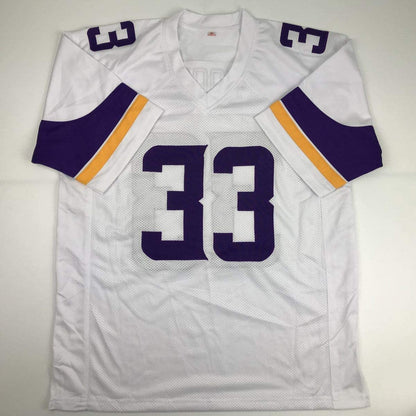 Autographed/Signed Dalvin Cook Minnesota White Football Jersey JSA COA