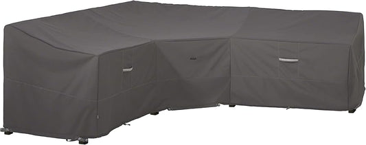 Classic Accessories Ravenna Water-Resistant 100 Inch Patio V-Shaped Sectional Lounge Set Cover, Patio Furniture Covers