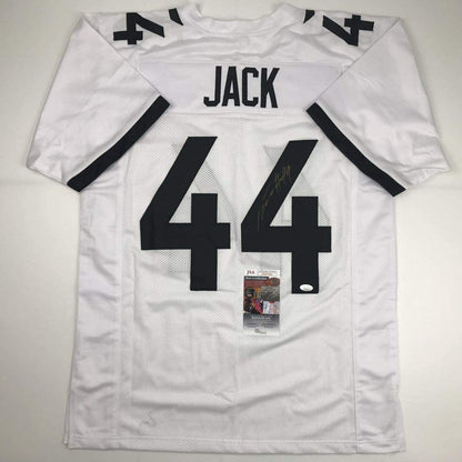 Autographed/Signed Myles Jack Jacksonville White Football Jersey JSA COA