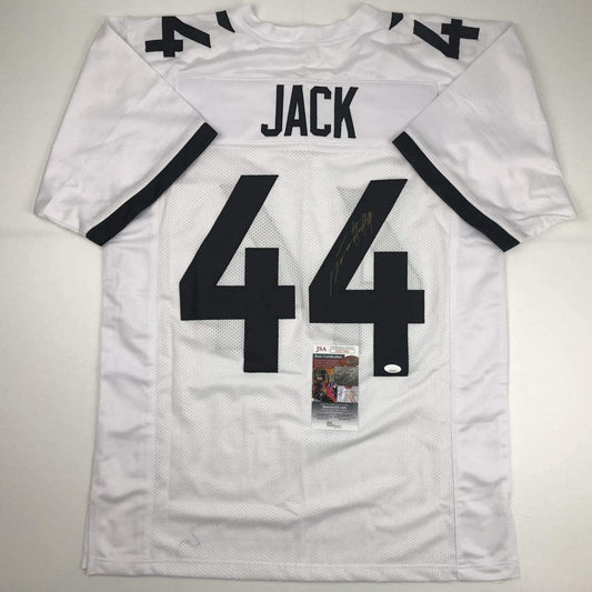 Autographed/Signed Myles Jack Jacksonville White Football Jersey JSA COA