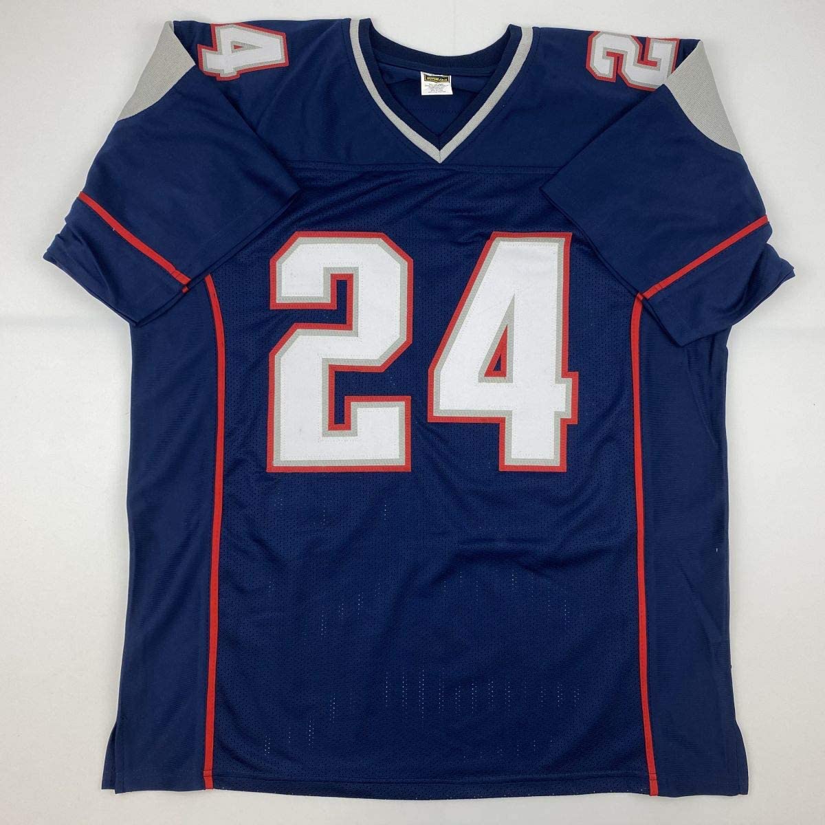 Autographed/Signed Stephon Gilmore New England Blue Football Jersey PSA/DNA COA