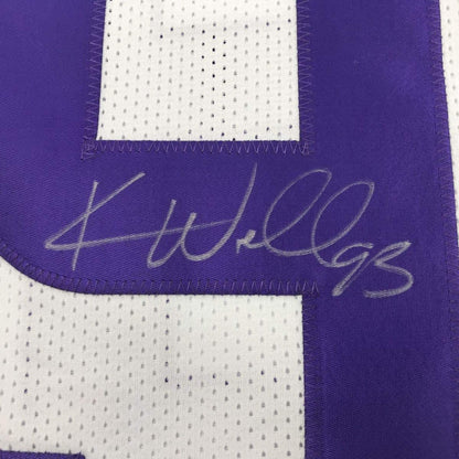 Autographed/Signed Kevin Williams Minnesota White Football Jersey JSA COA