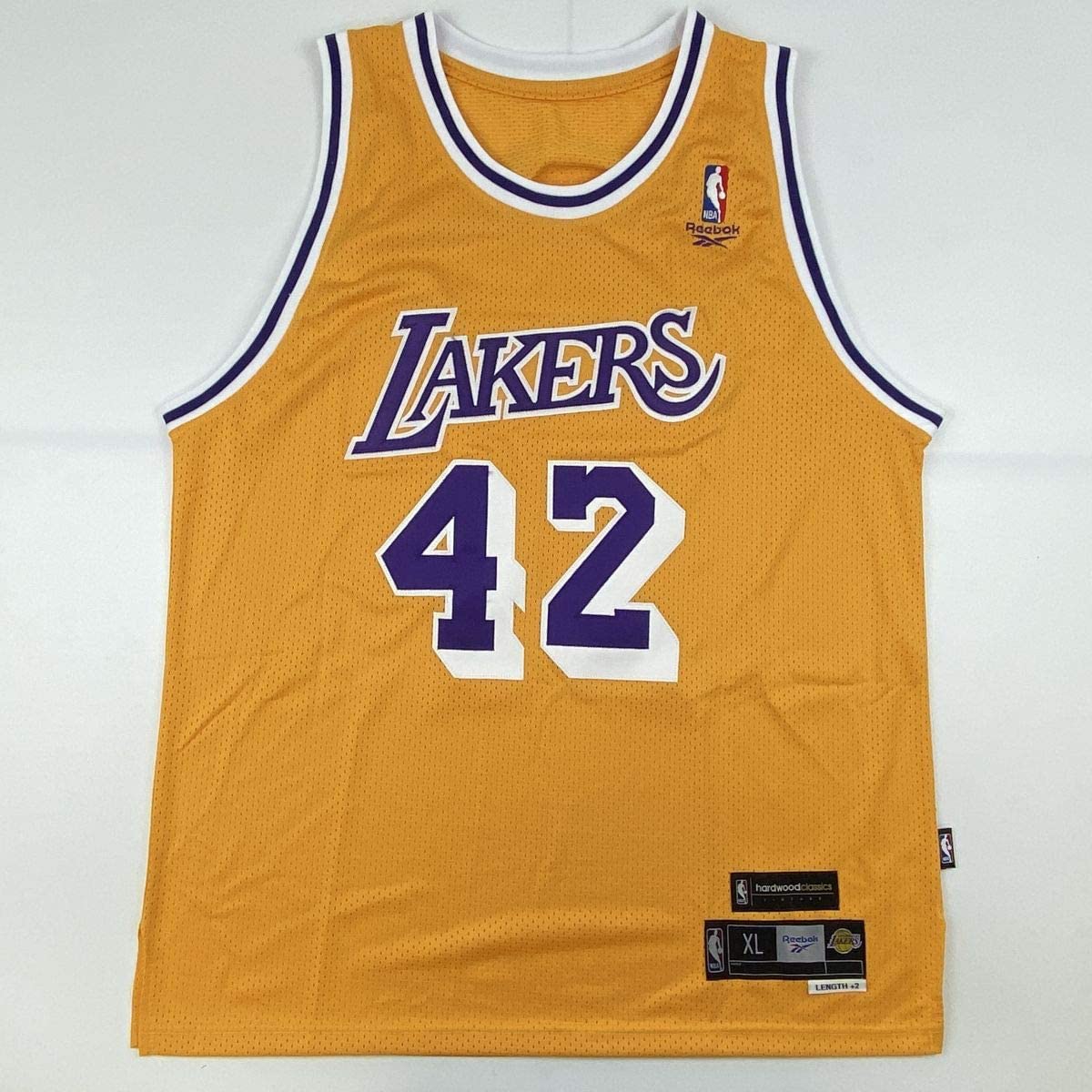 Autographed/Signed James Worthy Los Angeles LA Yellow Basketball Jersey JSA COA