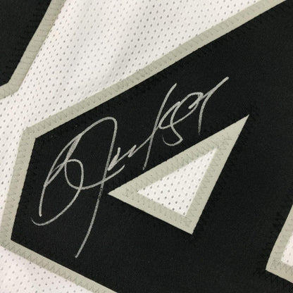 Autographed/Signed Bo Jackson Oakland White Football Jersey Beckett BAS COA