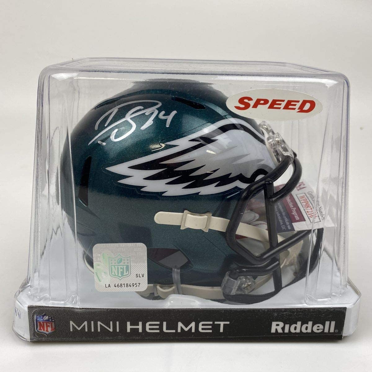 Autographed/Signed Darius Slay Jr. Philadelphia Eagles Mini Football Helmet JSA COA