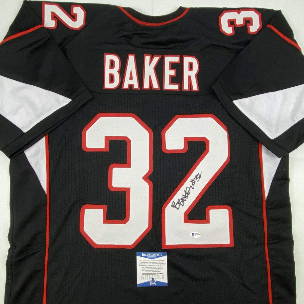 Autographed/Signed Budda Baker Arizona Black Football Jersey Beckett BAS COA