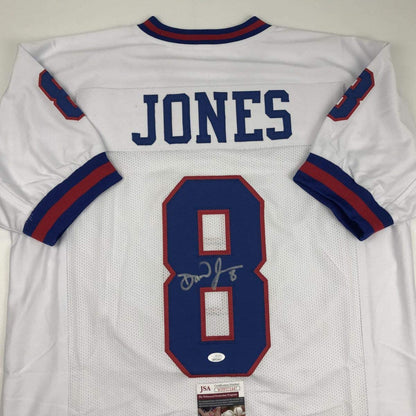 Autographed/Signed Daniel Jones New York Color Rush Football Jersey JSA COA