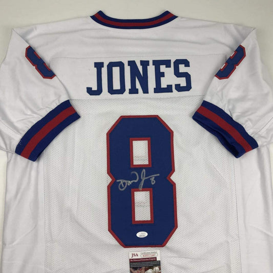 Autographed/Signed Daniel Jones New York Color Rush Football Jersey JSA COA