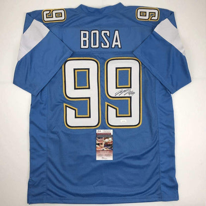 Autographed/Signed Joey Bosa Los Angeles LA Powder Blue Football Jersey JSA COA