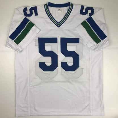 Autographed/Signed Brian Bosworth Boz Seattle White Football Jersey JSA COA
