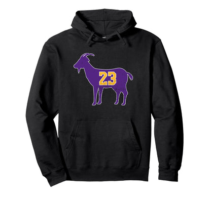 Goat 23 Distressed Hoodie - Trendy Graphic for Adults