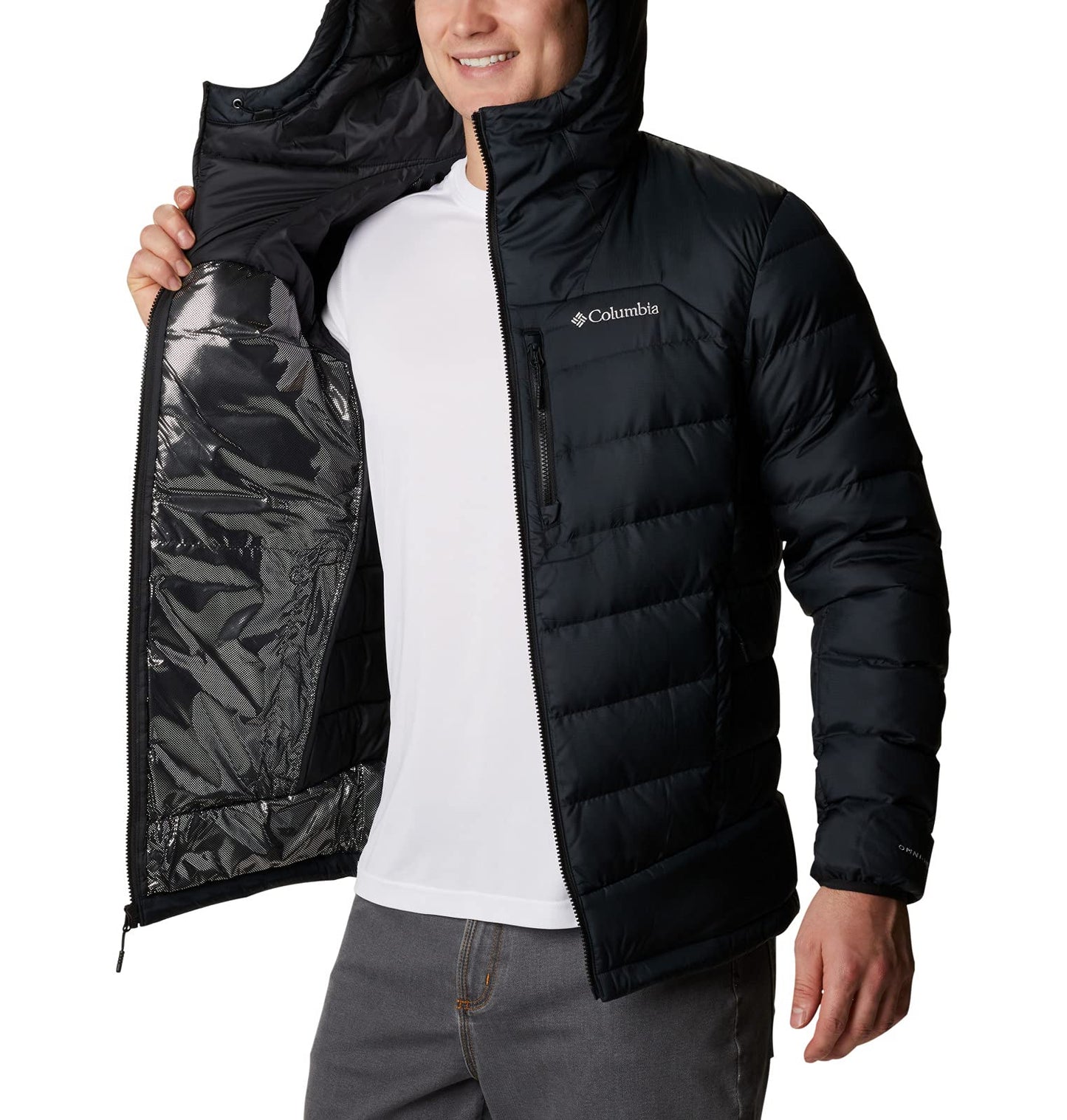 Columbia Men's Autumn Park Down Hooded Jacket, Black, Medium