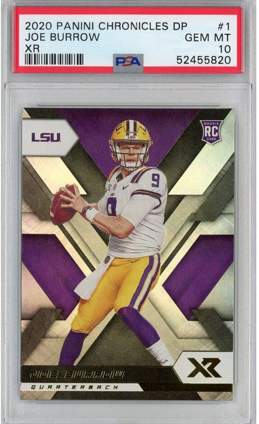 Graded 2020 Panini Chronicles Draft Picks Joe Burrow #1 XR Rookie RC Football Card PSA 10 Gem Mint