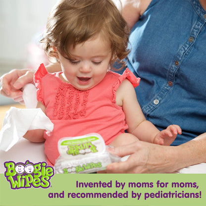 Baby Wipes Unscented by Boogie Wipes, Wet Wipes for Face, Hand, Body & Nose, Made with Vitamin E, Aloe, Chamomile and Natural Saline, 180 Count-30 Count (Pack of 6)