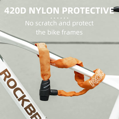ROCKBROS Bike Lock Chain Bicycle Lock, Heavy Duty Anti Theft