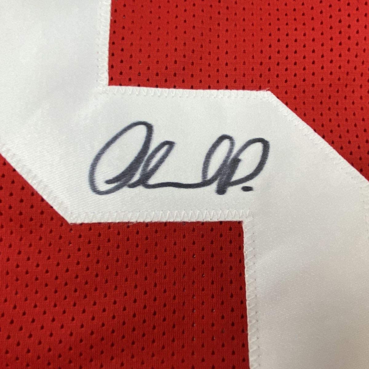 Autographed/Signed Orlando Pace Ohio State Red Football Jersey JSA COA
