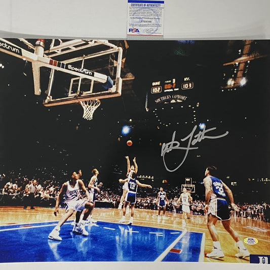 Autographed/Signed Christian Laettner Duke Blue Devils The Shot 16x20 College Basketball Photo PSA/DNA COA