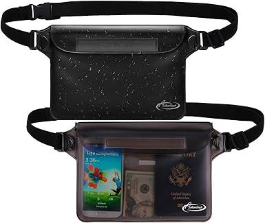 AiRunTech Waterproof Fanny Pack, Waterproof Pouch for Phone Passport Wallet Purse with Waist Strap, Floating Waterproof Bags for Travel Beach Swimming Kayaking Boating Pool Accessories