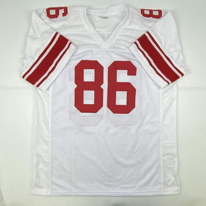 Autographed/Signed Darius Slayton New York White Football Jersey JSA COA