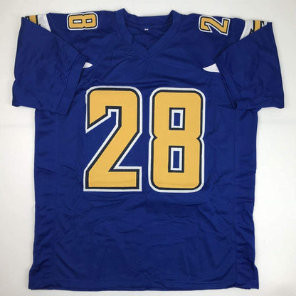 Autographed/Signed Melvin Gordon Los Angeles LA Color Rush Football Jersey Beckett BAS COA