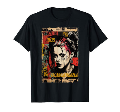 Punk Graffiti Grunge 90S Colorful T-Shirt - Casual Everyday Wear Men Women