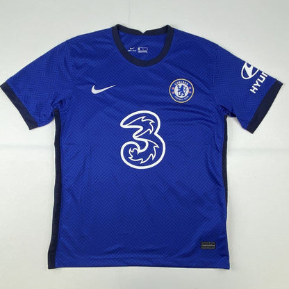 Autographed/Signed Mason Mount Chelsea FC Blue Soccer Futbol Jersey Beckett BAS COA #2