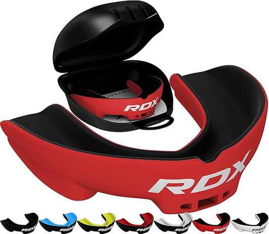 RDX Mouth Guard, Gum Shield, Mouth Guard for Boxing MMA Kickboxing Muay Thai, Mouth Protector with Storage Case, Mouth Protector Used in Hockey Judo Karate Rugby Football Soccer, Adult Above 12 Years