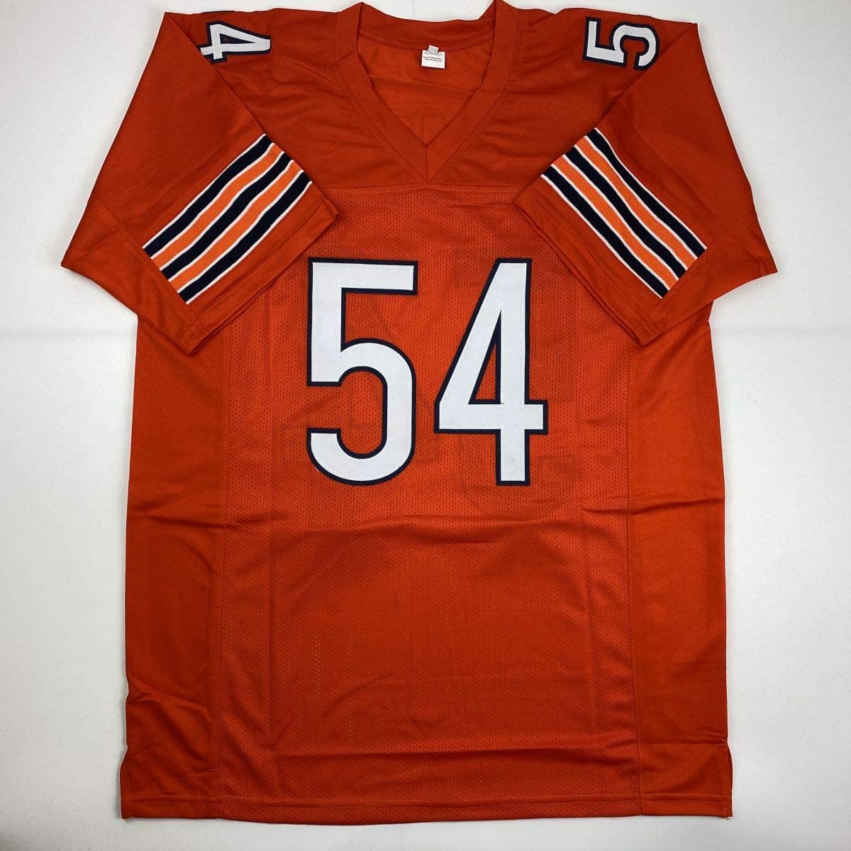 Autographed/Signed Brian Urlacher Chicago Orange Football Jersey JSA COA