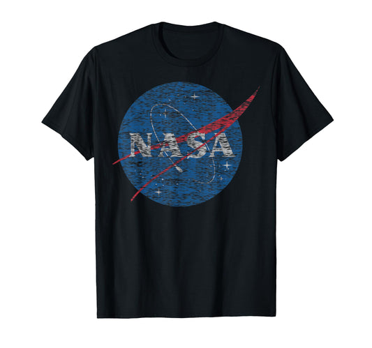 Nasa Distressed Logo Small T-Shirt - Graphic Print for Adults