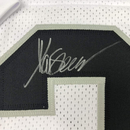 Autographed/Signed Marcus Allen Oakland White Football Jersey JSA COA