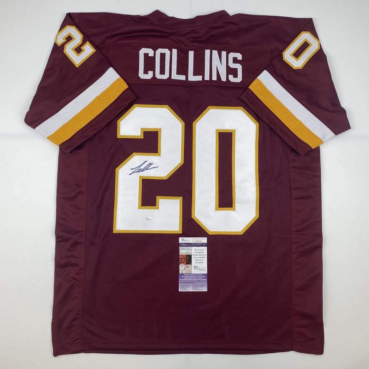 Autographed/Signed Landon Collins Washington Burgundy Football Jersey JSA COA