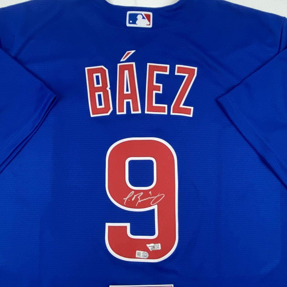 Autographed/Signed Javier Baez Chicago Cubs Blue Authentic Nike Baseball Jersey Fanatics COA
