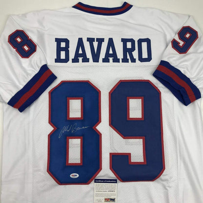 Autographed/Signed Mark Bavaro New York White Football Jersey PSA/DNA COA