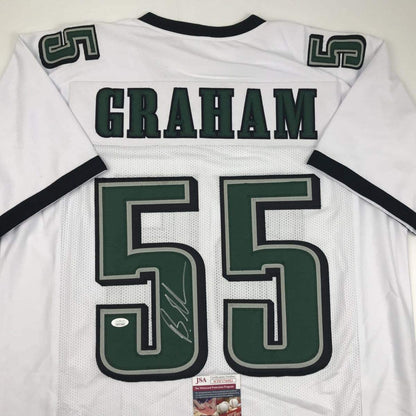 Autographed/Signed Brandon Graham Philadelphia White Football Jersey JSA COA