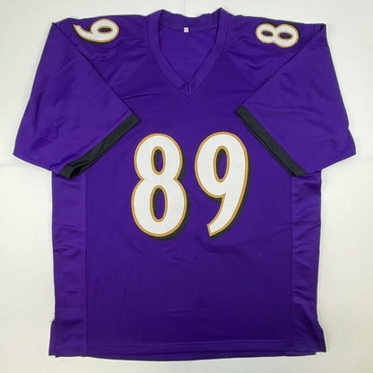 Autographed/Signed Mark Andrews Baltimore Purple Football Jersey Beckett BAS COA