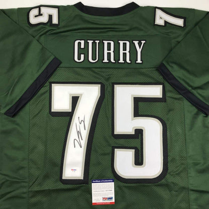 Autographed/Signed Vinny Curry Philadelphia Green Football Jersey PSA/DNA COA