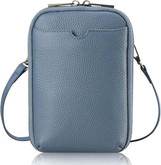 KITATU Crossbody Cell Phone Purses for Women Luxury Genuine Leather Small Crossbody Bags Wallet Purses with RFID Blocking