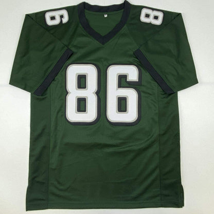 Autographed/Signed Zach Ertz Philadelphia Green Football Jersey JSA COA