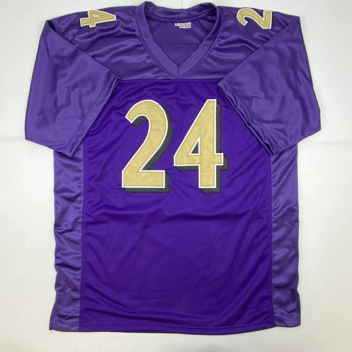 Autographed/Signed Marcus Peters Baltimore Color Rush Football Jersey JSA COA