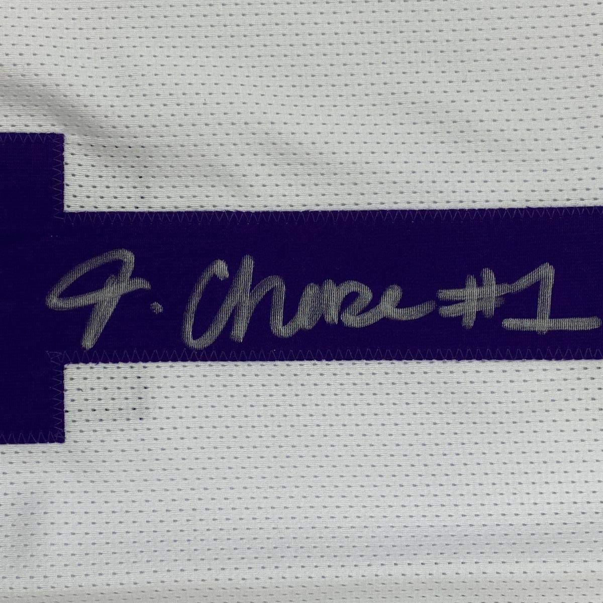 Autographed/Signed Ja'Marr Chase LSU White College Football Jersey Beckett BAS COA
