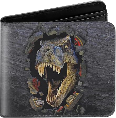 Ammuta Kids Wallet - Cool Teen Boys Bifold Dinosaur Wallet for Kids Ages 4-16, Leather, Gift for Christmas or Birthday