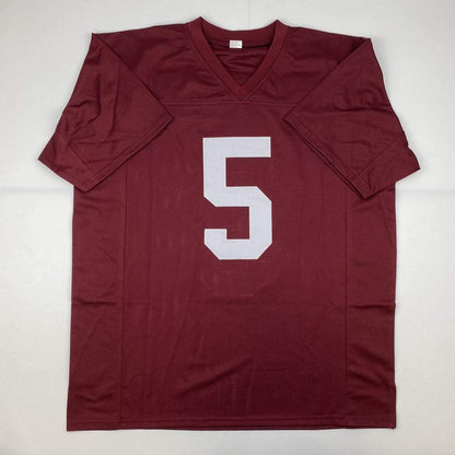 Autographed/Signed Christian McCaffrey Stanford Red College Football Jersey JSA COA