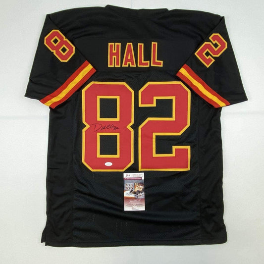 Autographed/Signed Dante Hall Kansas City Black Football Jersey JSA COA